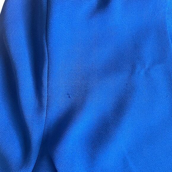 Lauren Ralph Lauren Rosslyn Twisted Front Balloon Long Sleeve Dress Royal Blue 6 - Picture 8 of 8